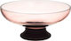 Inart Decorative Bowl Pedestal Pink 24x24x12cm