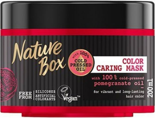 Nature Box Pomegranate Oil Μάσκα Μαλλιών για Διατήρηση Χρώματος 200ml