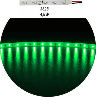 Adeleq LED Strip Power Supply 12V with Green Light Length 5m and 60 LEDs per Meter SMD3528