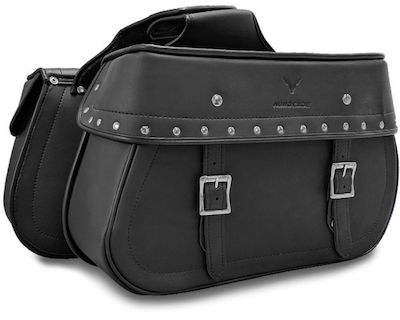 Nordcode Rebel Motorcycle Saddle Side Bag Set 40lt in Black Colour