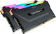 Corsair Vengeance RGB Pro 32GB DDR4 RAM με 2 Modules (2x16GB) και Ταχύτητα 3200 για Desktop