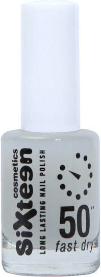 Sixteen Cosmetics Long Lasting 402 Top Coat for Regular Nail Polish Matte Quick Dry 11ml