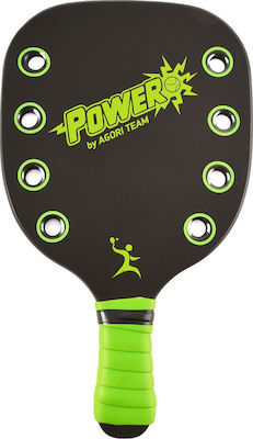 "το αγόρι" Power Beach Racket Black 380gr with Straight Handle Green