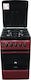 Ferre F5T40G2-Red Aragaz cu Gaz Lichefiat 52lt cu Plite pe Gaz Lichefiat L50cm. Red