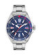 Nautica Crandon Park Men's Watch 46mm Battery with Metal Bracelet Blue / Silver
