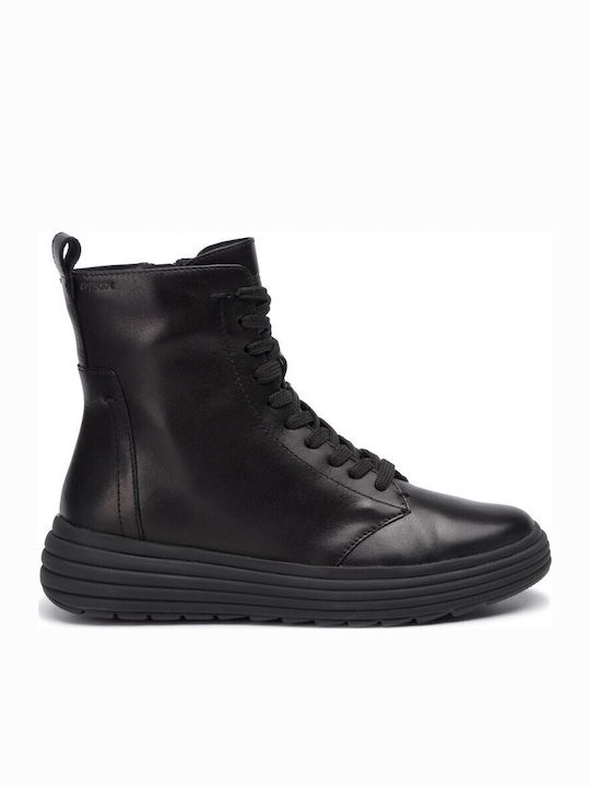 D Phaolae A Leather Women's Ankle Boots Black