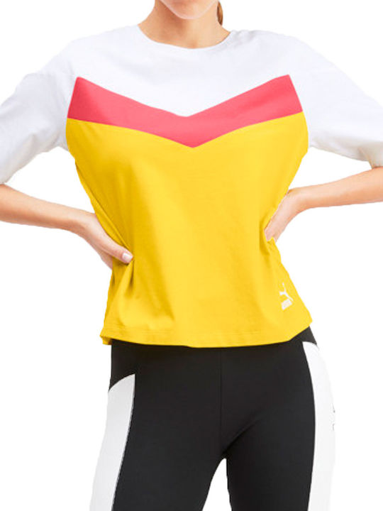 Puma Damen Sportlich T-shirt Gelb