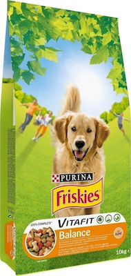 Purina Friskies Vitafit Balance 10kg Hrană Uscată pentru Câini Adulți cu Pui și Legume