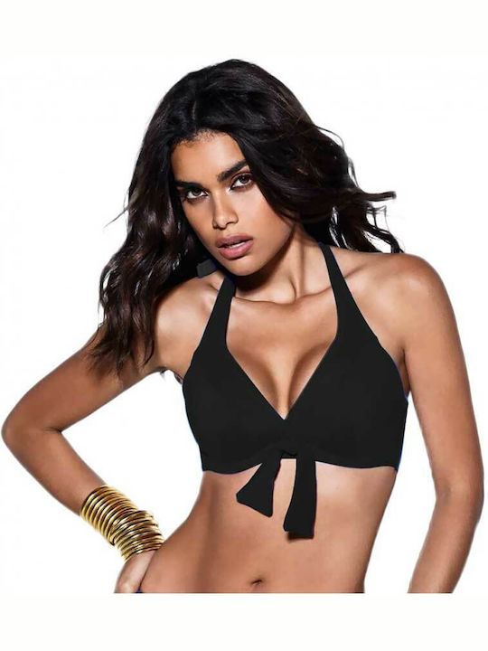 Bluepoint Underwire Triangle Bikini Top with Adjustable Straps Black