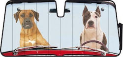 Lampa Ηλιοπροστασία Παρμπρίζ Αυτοκινήτου Εσωτερική με Βεντούζα Premium Two Dogs 147x68εκ.