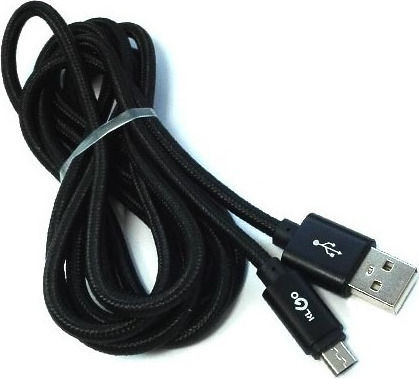 Regular USB 2.0 to micro USB Cable Μαύρο 2m (S-51)