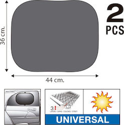 Sumex Parasolare Laterale Auto cu Ventuza Negru vopsit 44x36cm 2buc