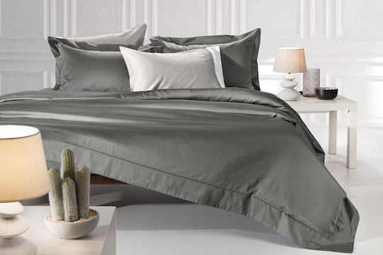 Guy Laroche Silky Σεντόνι King Size 270x280εκ. Anthracite