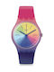 Swatch Multiboost Γυναικείο Ρολόι 34mm Μπαταρίας με Καουτσούκ Λουράκι