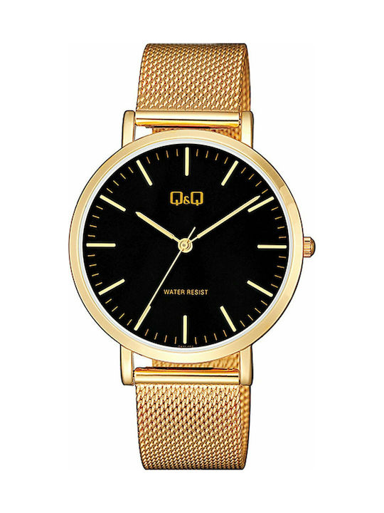 Q&Q Uhr mit Gold Metallarmband