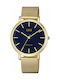 Q&Q Watch with Gold Metal Bracelet