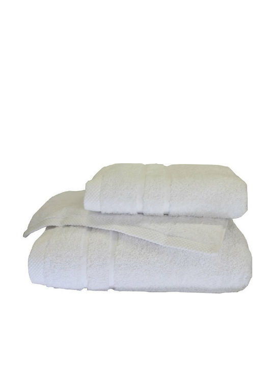 24home.gr Bath Towels Set 3pcs Dora White