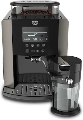 Krups EA819E10 Automatic Espresso Machine 1450W Pressure 15bar for Cappuccino with Grinder Gray