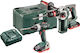 Metabo Combo Set 2.3.7 BL LIHD Σετ Κρουστικό Δραπανοκατσάβιδο & Πιστολέτο Brushless 18V με 2 Μπαταρίες 4Ah και Θήκη