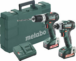 Metabo Combo Set 2.7.5 12 V BL Κρουστικό Δραπανοκατσάβιδο & Παλμικό Κατσαβίδι 12V με 2 Μπαταρίες 2Ah και Θήκη