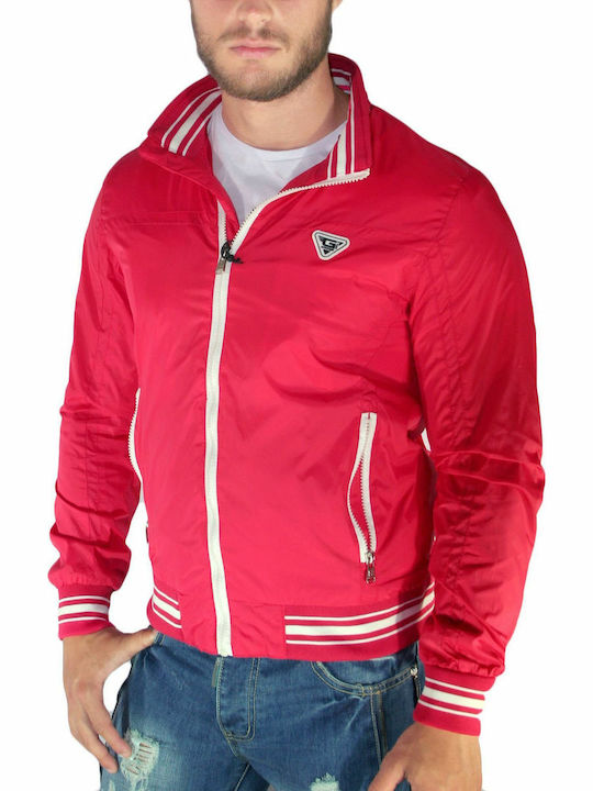 Funky Buddha Herren Jacke Bomber Rot