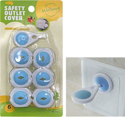 HOMie Cast/Bandage Protector for Power Plug of Plastic In Light Blue Colour 6pcs