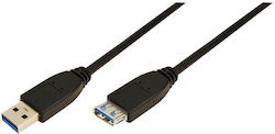 LogiLink CU0041 USB 3.0 USB-A Male to USB-A Female Cable 1m