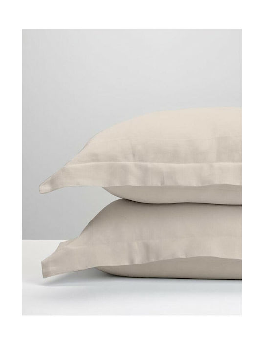 Sunshine Satin Pillowcase Set Oxford Beige 50x7...