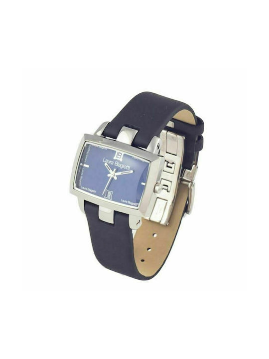 Laura Biagiotti Uhr mit Marineblau Lederarmband LB0013M-03