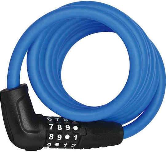 Abus Primo 5510C/180/10 SCMU Bicycle Cable Lock with Key / Combination Blue