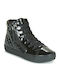 Kalispera Anatomic Kids Ankle Boots in Patent Leather with Zipper Black