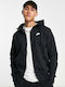 Club Cardigan with Hood Black