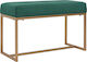 Stool Bench Stool Upholstered with Fabric Green 80x36x51cm