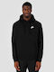 Nike Sportswear Club Herren Sweatshirt mit Kapuze und Taschen Schwarz