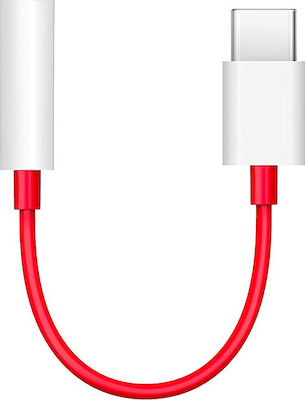 OnePlus TC01W Μετατροπέας USB-C male σε 3.5mm female Κόκκινο