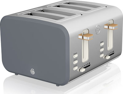 Swan Nordic ST14620GRYN Toaster 4 Schlitze 1500W Gray