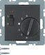 Hager S.1 Berker X Analog Anthrazit Matt 20301606 Analog Thermostat Raum