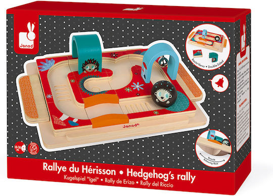 Janod Βρεφικό Παιχνίδι Hedgehog's Rally από Ξύλο με Ήχους για 18+ Μηνών