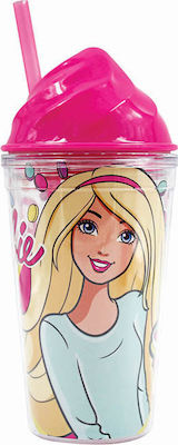 Gim Πλαστικό Παγούρι με Καλαμάκι Cream Cup Barbie 345ml