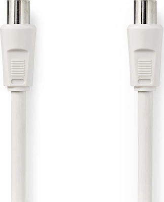 Nedis Cablu Antenă Coaxial de sex feminin - Coaxial de sex feminin Alb 2m (CSGB40000WT20)