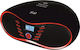 F&U Portable Radio-CD Player RCD9043BT Equipped with Bluetooth / CD / USB / Radio Red