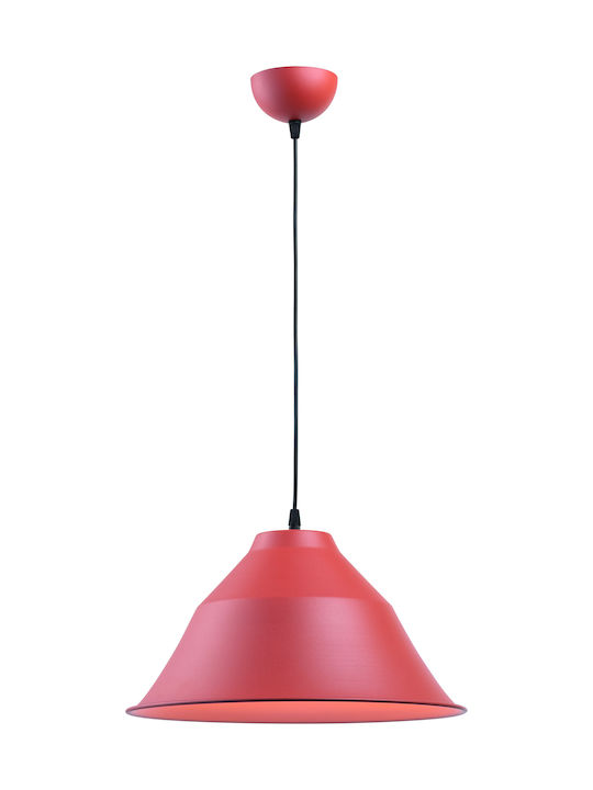 ArkoLight Hängelampe Einfaches Licht für Fassung E27 Rot 640-6/38