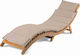 Fieldmann Waterproof Sun Lounger Cushion Beige 194x47cm.