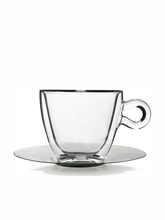 Bormioli Rocco Glass Cappuccino Cup Set 165ml Transparent