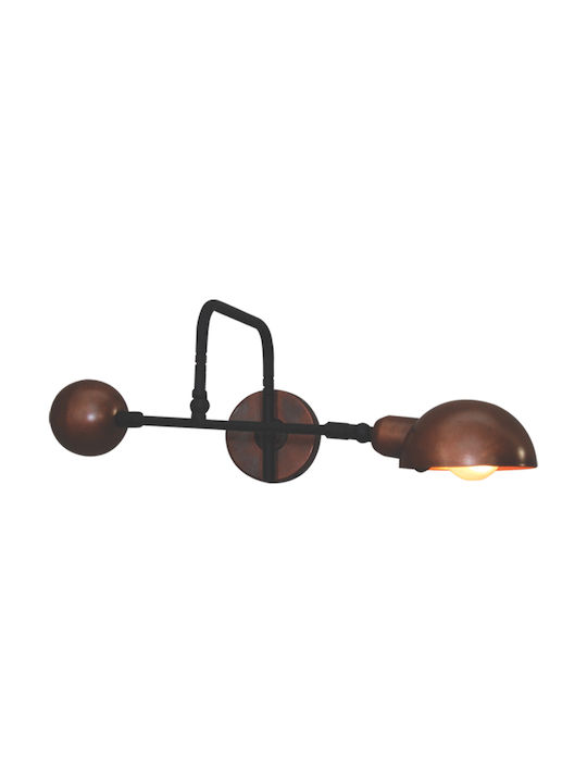 Home Lighting Oliver Φωτιστικό Τοίχου Χάλκινο 50x50x14εκ.