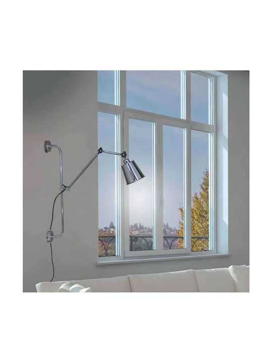 Home Lighting HL-W 14M C Modern Wall Lamp with Socket E27 Silver