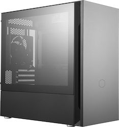 CoolerMaster Silencio S400 TG Gaming Mini Tower Κουτί Υπολογιστή με Πλαϊνό Παράθυρο Μαύρο