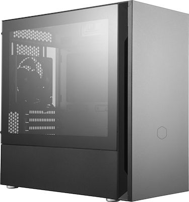 CoolerMaster Silencio S400 TG Gaming Mini Tower Κουτί Υπολογιστή με Πλαϊνό Παράθυρο Μαύρο