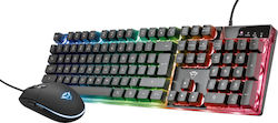 Trust GXT 838 Azor Set Tastatură de Gaming cu iluminare RGB & Mouse Negru