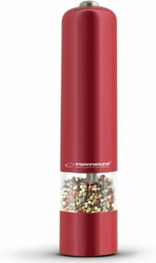 Esperanza Malabara Electric Set Spice Mills made of Plastic in Red Color 23cm 1pcs